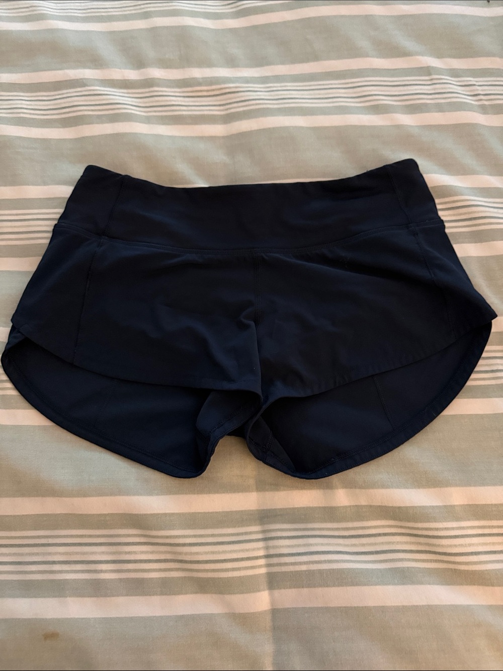 lululemon Navy speed up Running Shorts